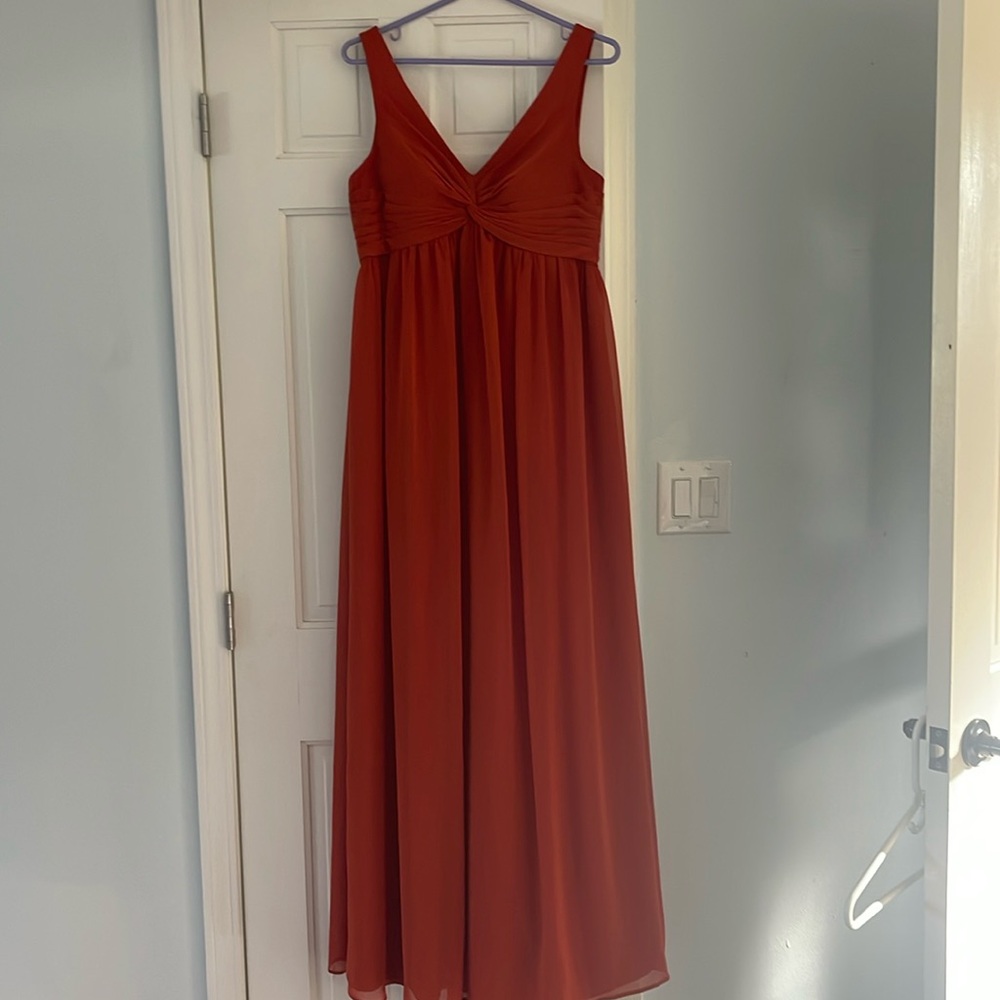 Azazie Paprika Orange Dress